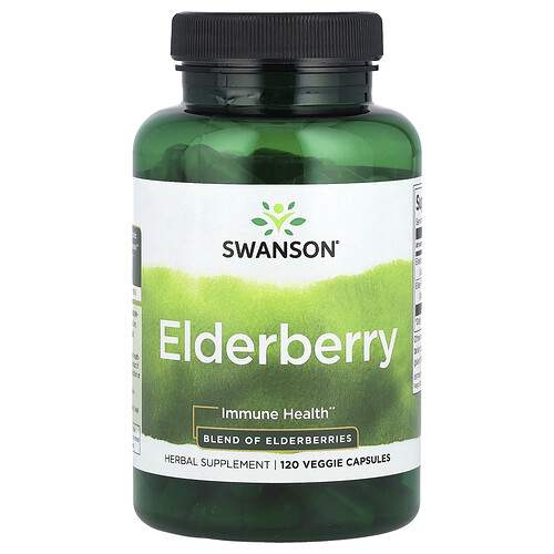 Swanson Vitamins Elderberry, 120 Veggies Capsules