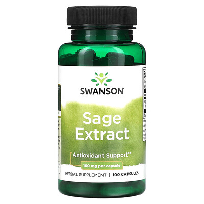 Swanson Sage Extract 160 mg 100 Capsules
