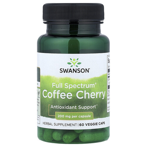 Swanson Vitamins, Full Spectrum®, Coffee Cherry, 200 mg, 60 Veggie Caps