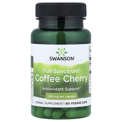 Swanson Vitamins, Full Spectrum®, Cereza de café, 200 mg, 60 cápsulas vegetales