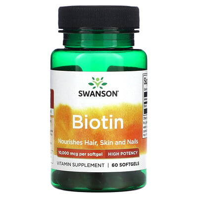 

Swanson Biotin 10 000 mcg 60 Softgels