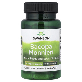 Swanson Vitamins, Bacopa Monnieri, 50 mg, 90 Capsules