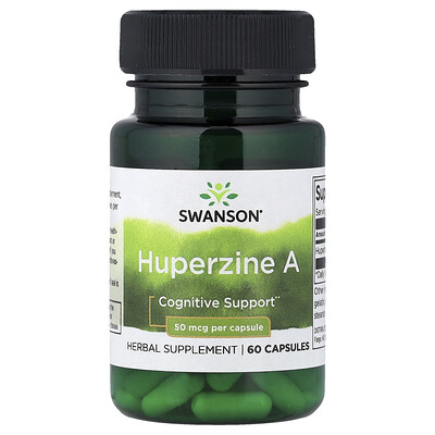 Swanson Vitamins, Huperzina A, 50 mcg, 60 cápsulas