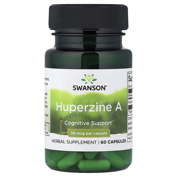 Swanson Vitamins Huperzine A, 50 mcg, 60 Capsules