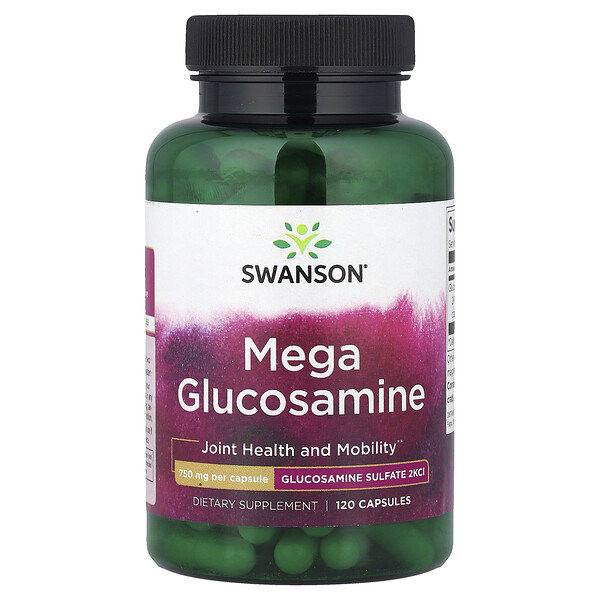 Swanson Vitamins Mega Glucosamine, 750 mg, 120 Capsules