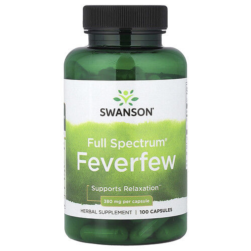 Swanson Vitamins, Full Spectrum® Feverfew, Mutterkraut, 380 mg, 100 Kapseln