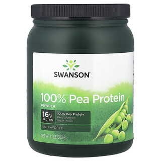 Swanson Vitamins, 100%-вий гороховий протеїновий порошок, без смакових добавок, 503 г (1,1 фунта)