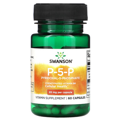 

Swanson P-5-P Pyridoxal-5-Phosphate 20 mg 60 Capsules