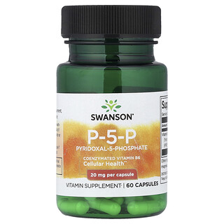 Swanson Vitamins, P-5-P, 20 mg, 60 capsules