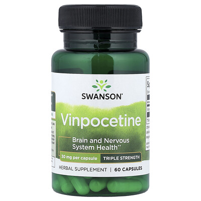 Swanson Vitamins, Vinpocetina, 30 mg, 60 cápsulas