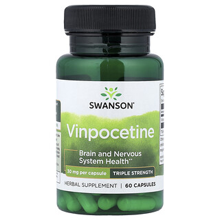 Swanson Vitamins, Vinpocetina, 30 mg, 60 cápsulas