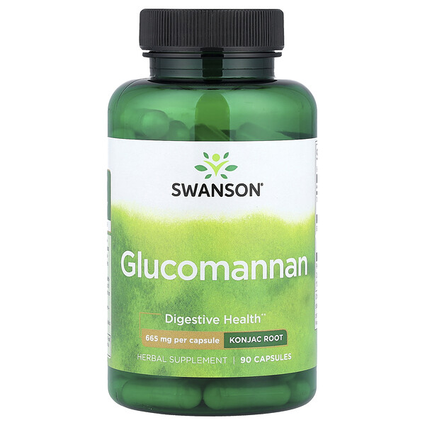 Swanson Vitamins Glucomannan, 665 mg, 90 Capsules