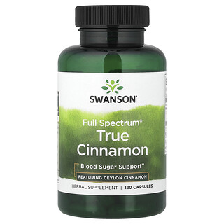 Swanson Vitamins, Full Spectrum®, Canela verdadera, 120 cápsulas (300 mg por cápsula)