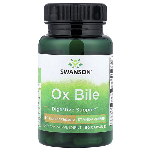 Swanson Vitamins Ox Bile, 60 Capsules