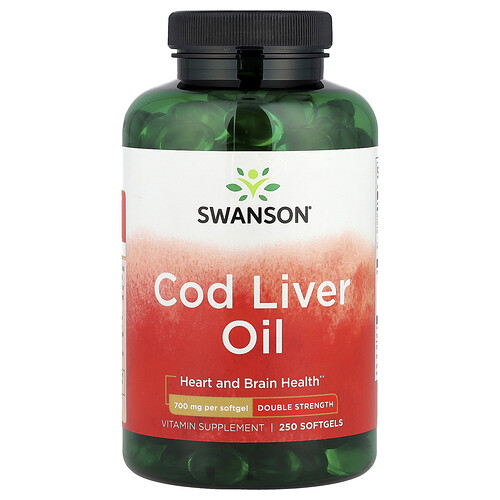 Swanson Vitamins Cod Liver Oil, 250 Softgels