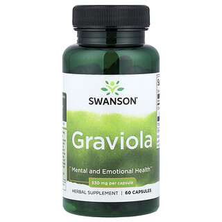 Swanson Vitamins, Graviola, 530 mg, 60 cápsulas