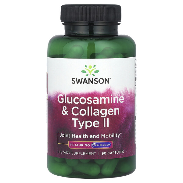 Swanson Vitamins Glucosamine & Collagen Type II, 90 Capsules