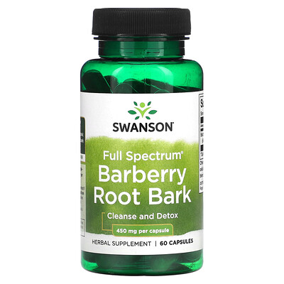 Swanson Full Spectrum Barberry Root Bark 450 mg 60 Capsules