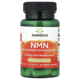 Swanson Vitamins, NMN, 300 mg, 30 pflanzliche Kapseln