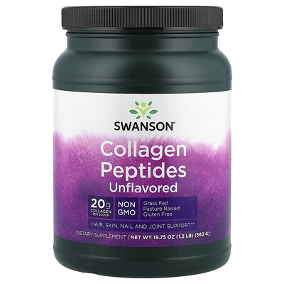 Swanson Vitamins, Péptidos de colágeno, Sin sabor, 560 g (19,75 oz)