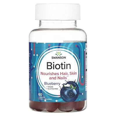 Swanson  Biotin  Blueberry  60 Gummies