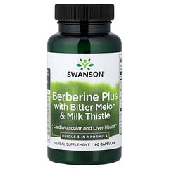 Berberine Plus, гірка диня й розторопша, 60 капсул