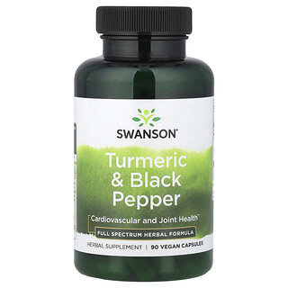 Swanson Vitamins, Turmeric & Black Pepper, 90 Vegan Capsule