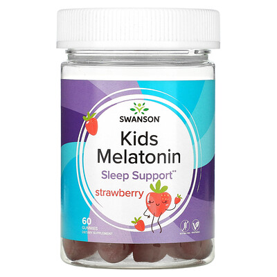 

Swanson Kids Melatonin Sleep Support Strawberry 60 Gummies