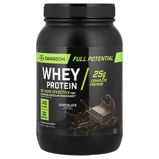 Swanson Vitamins, Protein Whey Potensi Penuh, Coklat, 2.5 paun (1,125 g)
