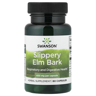 Swanson Vitamins, Slippery Elm Bark , 400 mg , 60 Capsules