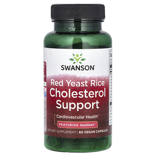 Swanson Vitamins, Levadura roja para favorecer el colesterol de arroz, 60 cápsulas veganas