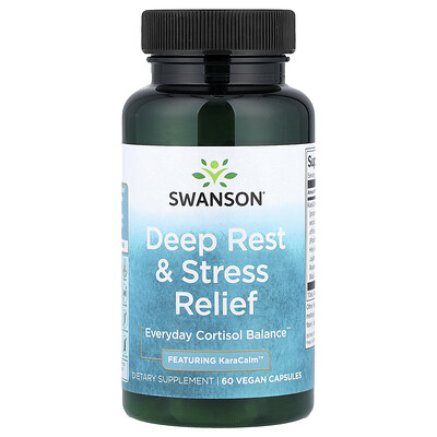 Swanson Vitamins, Descanso profundo y alivio del estrés, 60 cápsulas veganas