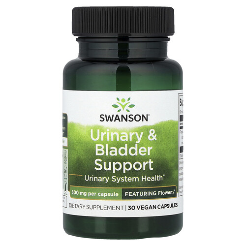 Swanson Vitamins Urinary & Bladder Support, 500 mg , 30 Vegan Capsules