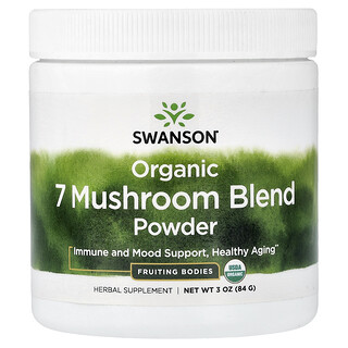 Swanson Vitamins, Mistura de 7 Cogumelos Orgânicos em Pó, 84 g (3 oz)