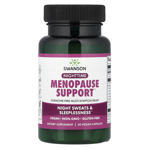 Swanson Vitamins, Nächtliche Unterstützung der Menopause, 30 vegane Kapseln