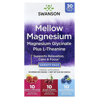 Swanson Vitamins, Mellow Magnesium Variety Pack 30Packets