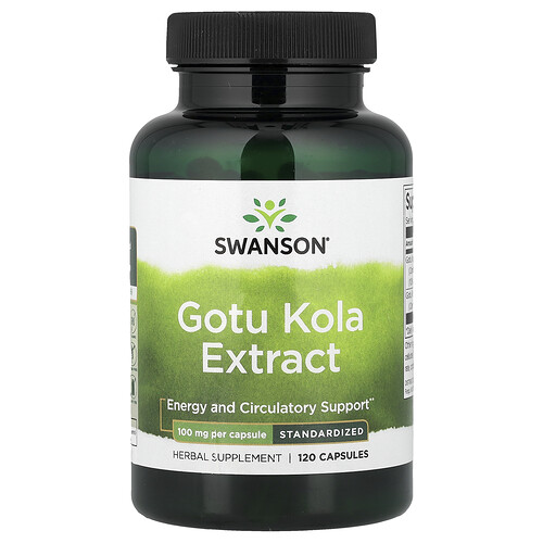 Swanson Vitamins, Gotu Kola Extract, Gotu-Kola-Extrakt, standardisiert, 100 mg, 120 Kapseln