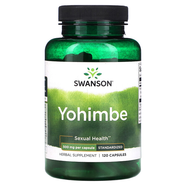 Swanson‏, Yohimbe, Standardized, 500 mg, 120 Capsules