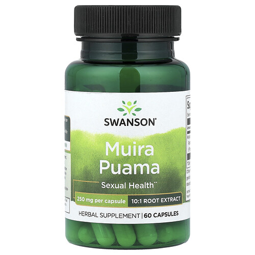 Swanson Vitamins, Muira Puama, 250 mg, 60 Capsules