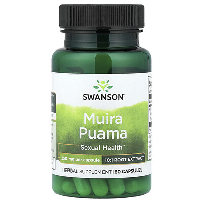 Swanson, Muira puama, 250 mg, 60 cápsulas