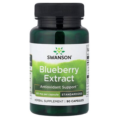 Swanson, Blueberry Extract, Standardized, 60 mg, 90 Capsules