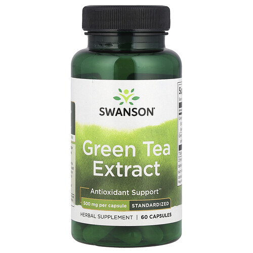 Swanson Vitamins Green Tea Extract, 500 mg, 60 Capsules
