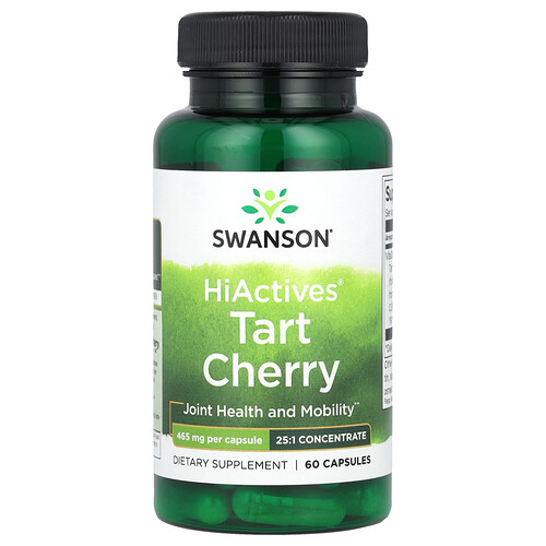 스완슨 비타민 Swanson Vitamins, HighActives® 타트체리, 465mg, 캡슐 60정