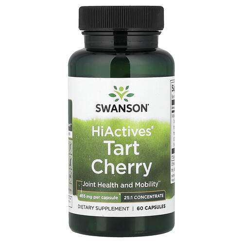 Swanson Vitamins, HiActives® Tart Cherry, Sauerkirsche, 465 mg, 60 Kapseln