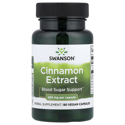 Swanson, Extracto de canela, 250 mg, 90 cápsulas veganas