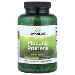 Mucuna Pruriens, стандартизований, 350 мг, 200 капсул