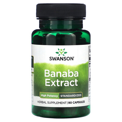 Swanson  Banaba Extract  High Potency  Standardized  60 mg  90 Capsules