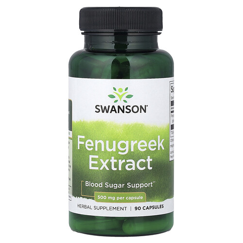 Swanson Vitamins, Fenugreek Extract, Bockshornklee, 500 mg, 90 Kapseln