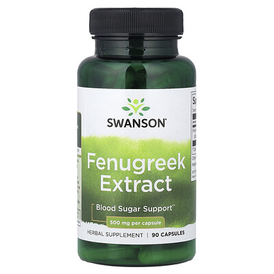 Swanson Vitamins, Extracto de fenogreco, 500 mg, 90 cápsulas