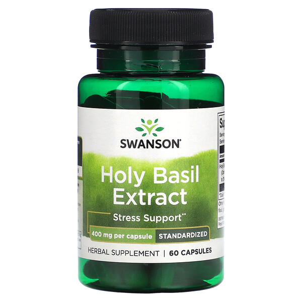 Swanson, Holy Basil Extract, Standardized , 400 mg, 60 Capsules